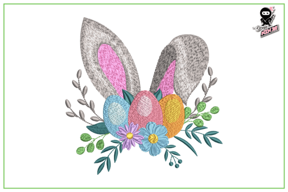 Download Easter Bunny Ears with Eggs - Ears Collection