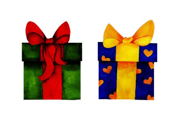Download Cute Gift Box Watercolour Clipart Set - Premium Resources