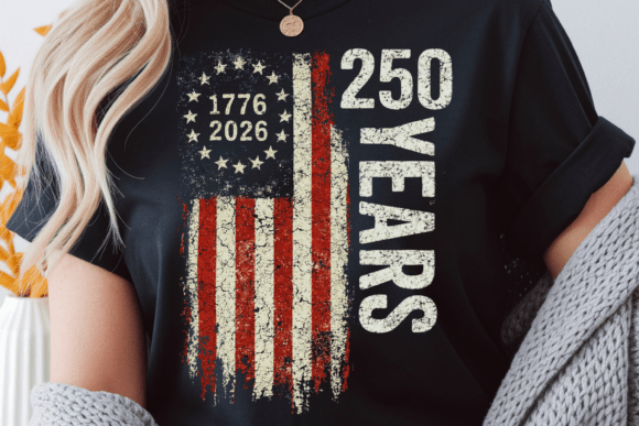 Download 250 Years America Vintage Flag Design - Ears Collection