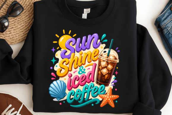 Download Sun Shine Iced Coffee PNG Shirt - Coffee png Collection