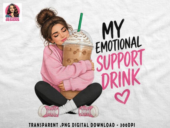 Download My Emotional Support Drink | Coffee PNG - Coffee png Collection